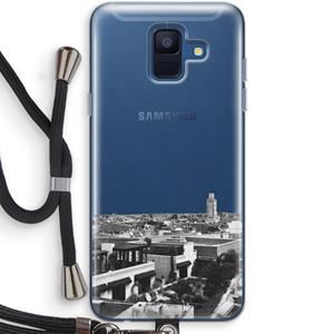 CaseCompany Marrakech Skyline : Samsung Galaxy A6 (2018) Transparant Hoesje met koord