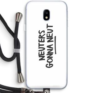 CaseCompany Neuters: Samsung Galaxy J3 (2017) Transparant Hoesje met koord