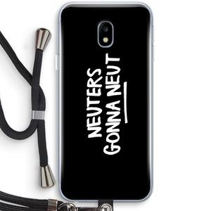 CaseCompany Neuters (zwart): Samsung Galaxy J3 (2017) Transparant Hoesje met koord