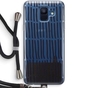 CaseCompany Moroccan stripes: Samsung Galaxy A6 (2018) Transparant Hoesje met koord