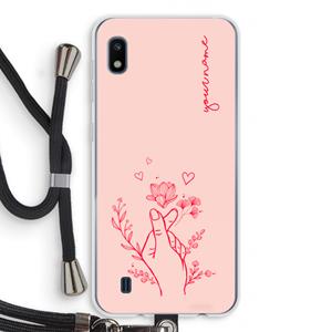 CaseCompany Giving Flowers: Samsung Galaxy A10 Transparant Hoesje met koord
