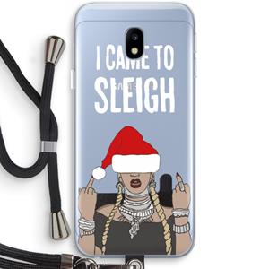 CaseCompany Came To Sleigh: Samsung Galaxy J3 (2017) Transparant Hoesje met koord