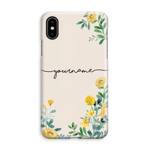 CaseCompany Gele bloemen: iPhone XS Max Volledig Geprint Hoesje