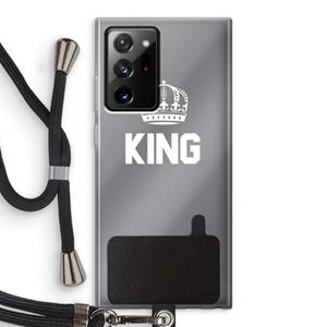 CaseCompany King zwart: Samsung Galaxy Note 20 Ultra / Note 20 Ultra 5G Transparant Hoesje met koord
