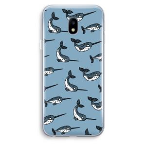 CaseCompany Narwhal: Samsung Galaxy J3 (2017) Transparant Hoesje