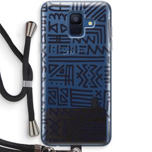 CaseCompany Marrakech print: Samsung Galaxy A6 (2018) Transparant Hoesje met koord