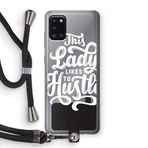 CaseCompany Hustle Lady: Samsung Galaxy A31 Transparant Hoesje met koord