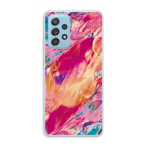 CaseCompany Pastel Echoes: Samsung Galaxy A73 Transparant Hoesje