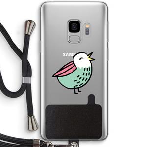 CaseCompany Birdy: Samsung Galaxy S9 Transparant Hoesje met koord