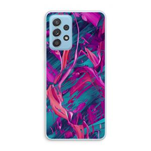 CaseCompany Pink Clouds: Samsung Galaxy A73 Transparant Hoesje