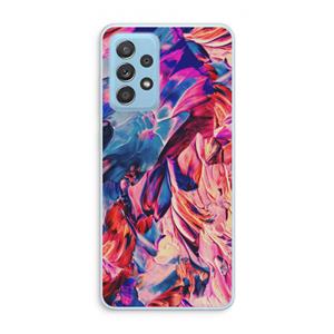CaseCompany Pink Orchard: Samsung Galaxy A73 Transparant Hoesje