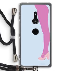 CaseCompany Pink panty: Sony Xperia XZ2 Transparant Hoesje met koord