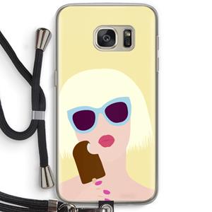 CaseCompany Ice cream: Samsung Galaxy S7 Transparant Hoesje met koord