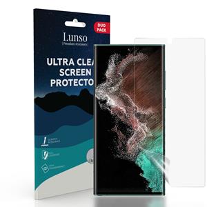 Lunso Duo Pack (2 stuks) Beschermfolie - Full Cover Screen Protector - Samsung Galaxy S22 Ultra
