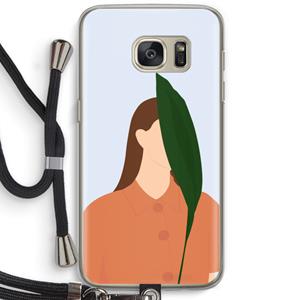CaseCompany Leaf: Samsung Galaxy S7 Transparant Hoesje met koord