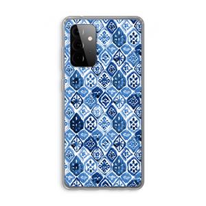 CaseCompany Blauw motief: Samsung Galaxy A72 Transparant Hoesje
