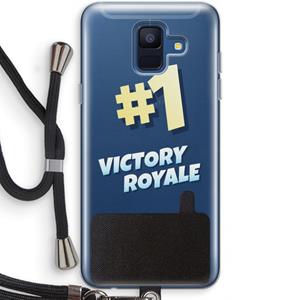 CaseCompany Victory Royale: Samsung Galaxy A6 (2018) Transparant Hoesje met koord