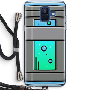 CaseCompany Chug Bottle: Samsung Galaxy A6 (2018) Transparant Hoesje met koord