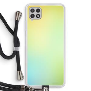 CaseCompany Minty mist pastel: Samsung Galaxy A22 4G Transparant Hoesje met koord