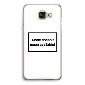 CaseCompany Alone: Samsung Galaxy A5 (2016) Transparant Hoesje