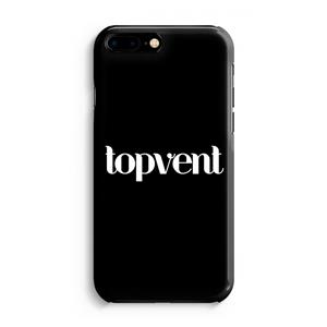 CaseCompany Topvent Zwart: iPhone 8 Plus Volledig Geprint Hoesje