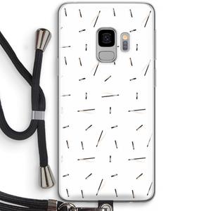CaseCompany Hipster stripes: Samsung Galaxy S9 Transparant Hoesje met koord