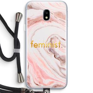 CaseCompany Feminist: Samsung Galaxy J3 (2017) Transparant Hoesje met koord