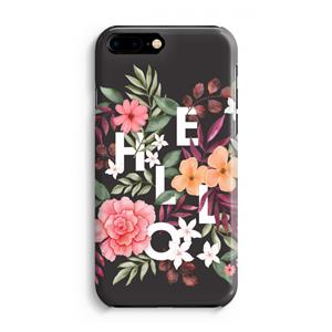 CaseCompany Hello in flowers: iPhone 8 Plus Volledig Geprint Hoesje
