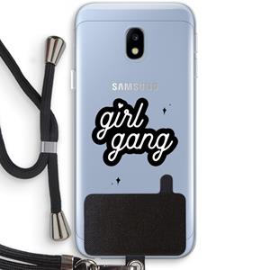 CaseCompany Girl Gang: Samsung Galaxy J3 (2017) Transparant Hoesje met koord