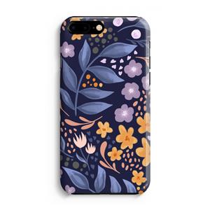 CaseCompany Flowers with blue leaves: iPhone 8 Plus Volledig Geprint Hoesje