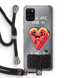 CaseCompany One In A Melon: Samsung Galaxy A31 Transparant Hoesje met koord