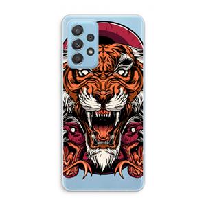 CaseCompany Tiger and Rattlesnakes: Samsung Galaxy A73 Transparant Hoesje