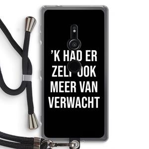 CaseCompany Meer verwacht - Zwart: Sony Xperia XZ2 Transparant Hoesje met koord
