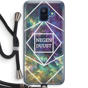 CaseCompany Negenduust ruimte: Samsung Galaxy A6 (2018) Transparant Hoesje met koord