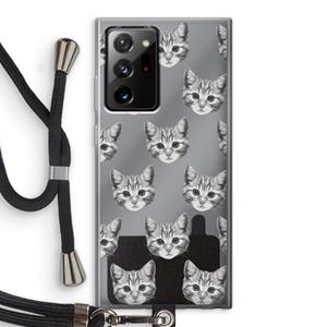 CaseCompany Kitten: Samsung Galaxy Note 20 Ultra / Note 20 Ultra 5G Transparant Hoesje met koord
