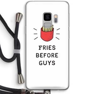 CaseCompany Fries before guys: Samsung Galaxy S9 Transparant Hoesje met koord