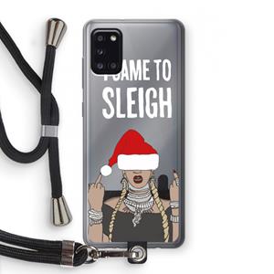 CaseCompany Came To Sleigh: Samsung Galaxy A31 Transparant Hoesje met koord
