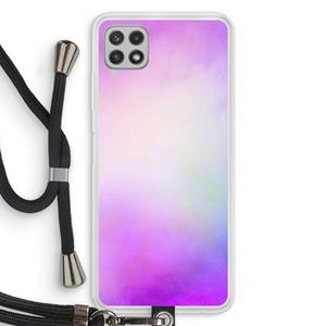CaseCompany Clouds pastel: Samsung Galaxy A22 4G Transparant Hoesje met koord