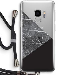 CaseCompany Combinatie marmer: Samsung Galaxy S9 Transparant Hoesje met koord