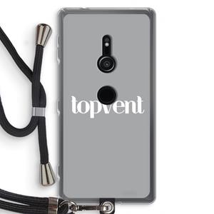 CaseCompany Topvent Grijs Wit: Sony Xperia XZ2 Transparant Hoesje met koord