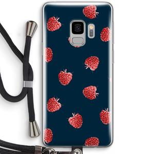 CaseCompany Framboosjes: Samsung Galaxy S9 Transparant Hoesje met koord