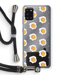 CaseCompany Bacon to my eggs #1: Samsung Galaxy A31 Transparant Hoesje met koord