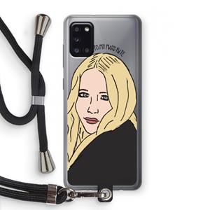 CaseCompany Mary Kate: Samsung Galaxy A31 Transparant Hoesje met koord