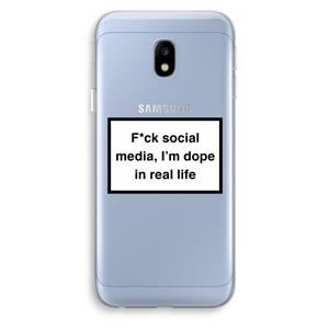 CaseCompany I'm dope: Samsung Galaxy J3 (2017) Transparant Hoesje