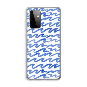 CaseCompany Blauwe golven: Samsung Galaxy A72 Transparant Hoesje