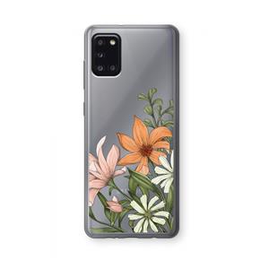 CaseCompany Floral bouquet: Samsung Galaxy A31 Transparant Hoesje