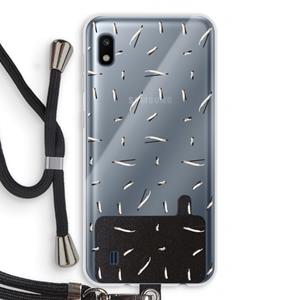 CaseCompany Hipster stripes: Samsung Galaxy A10 Transparant Hoesje met koord