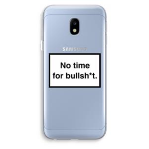 CaseCompany No time: Samsung Galaxy J3 (2017) Transparant Hoesje