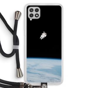 CaseCompany Alone in Space: Samsung Galaxy A22 4G Transparant Hoesje met koord