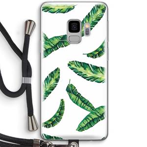 CaseCompany Lange bladeren: Samsung Galaxy S9 Transparant Hoesje met koord